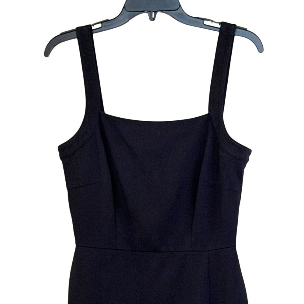 Cupcakes and Cashmere Women's Black Square Neck Wide Strap Bodycon Dress Sz Med - Picture 2 of 8